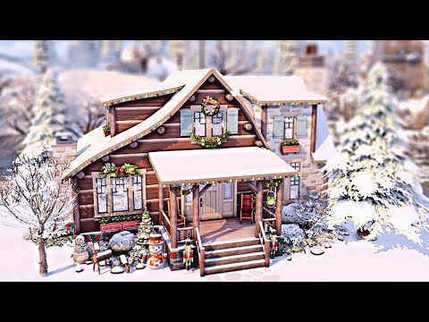 CHRISTMAS CABIN 🎄 The Sims 4 Speed Build | No CC