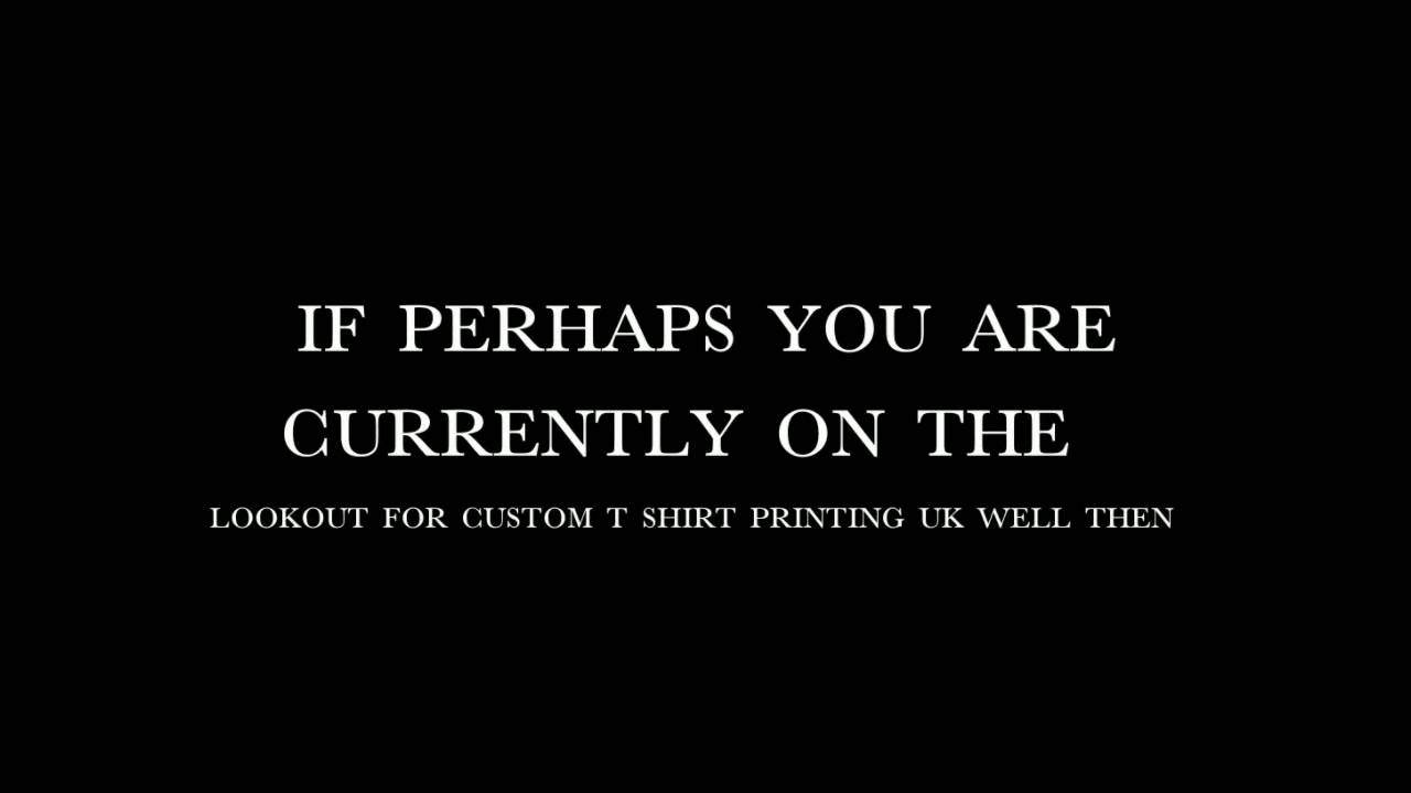 Custom T Shirt Printing UK