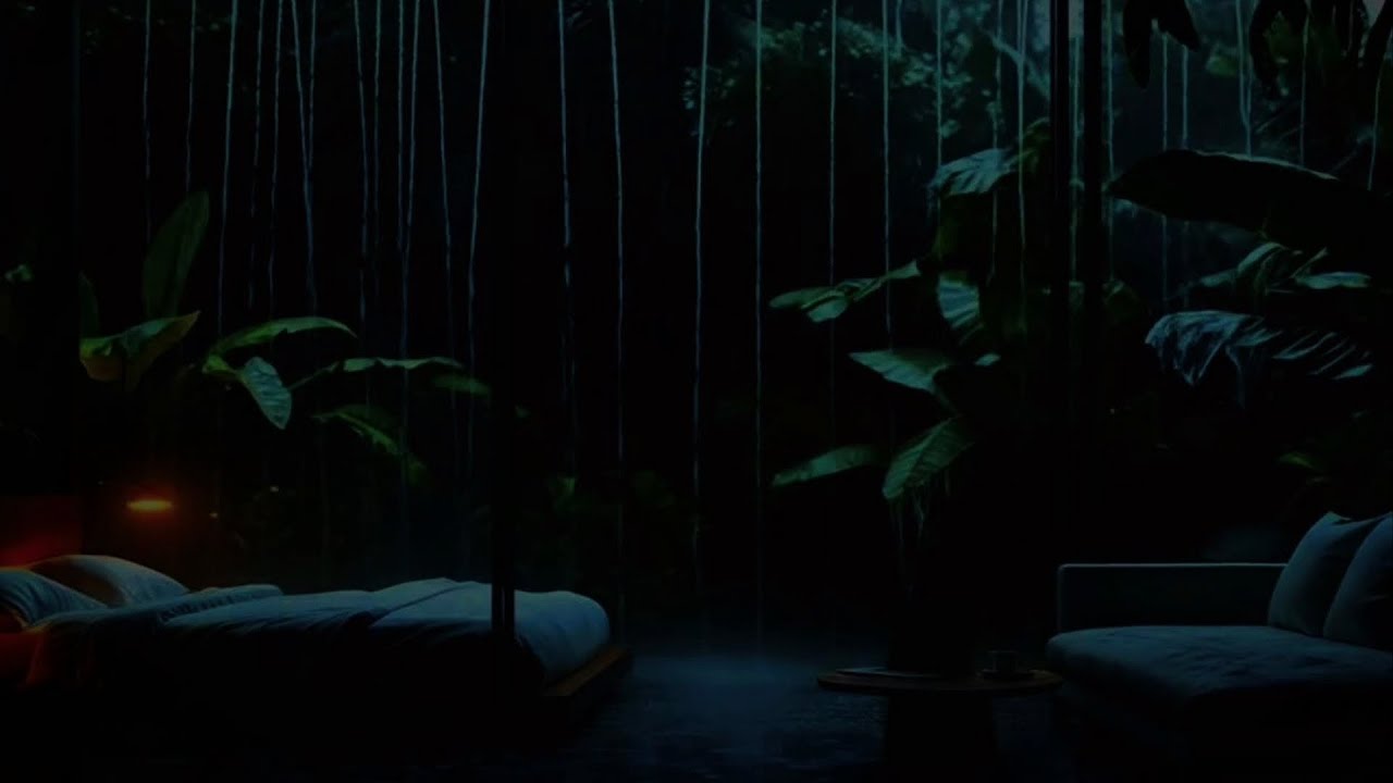 “SLEEP IN MINUTES 🌧️ Dark Tropical Rain That Knocks You Out”
