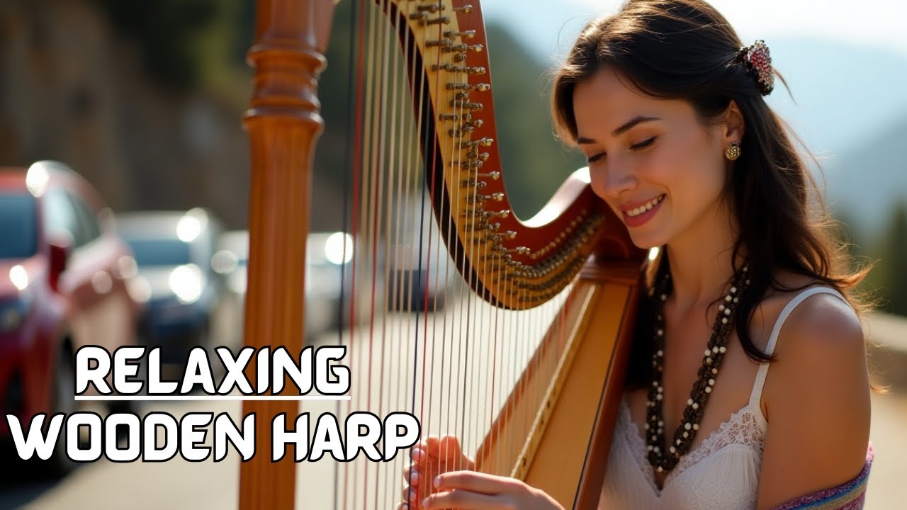 18.Relaxing Harp Music – Woman Playing with Elegance 🎶🎻