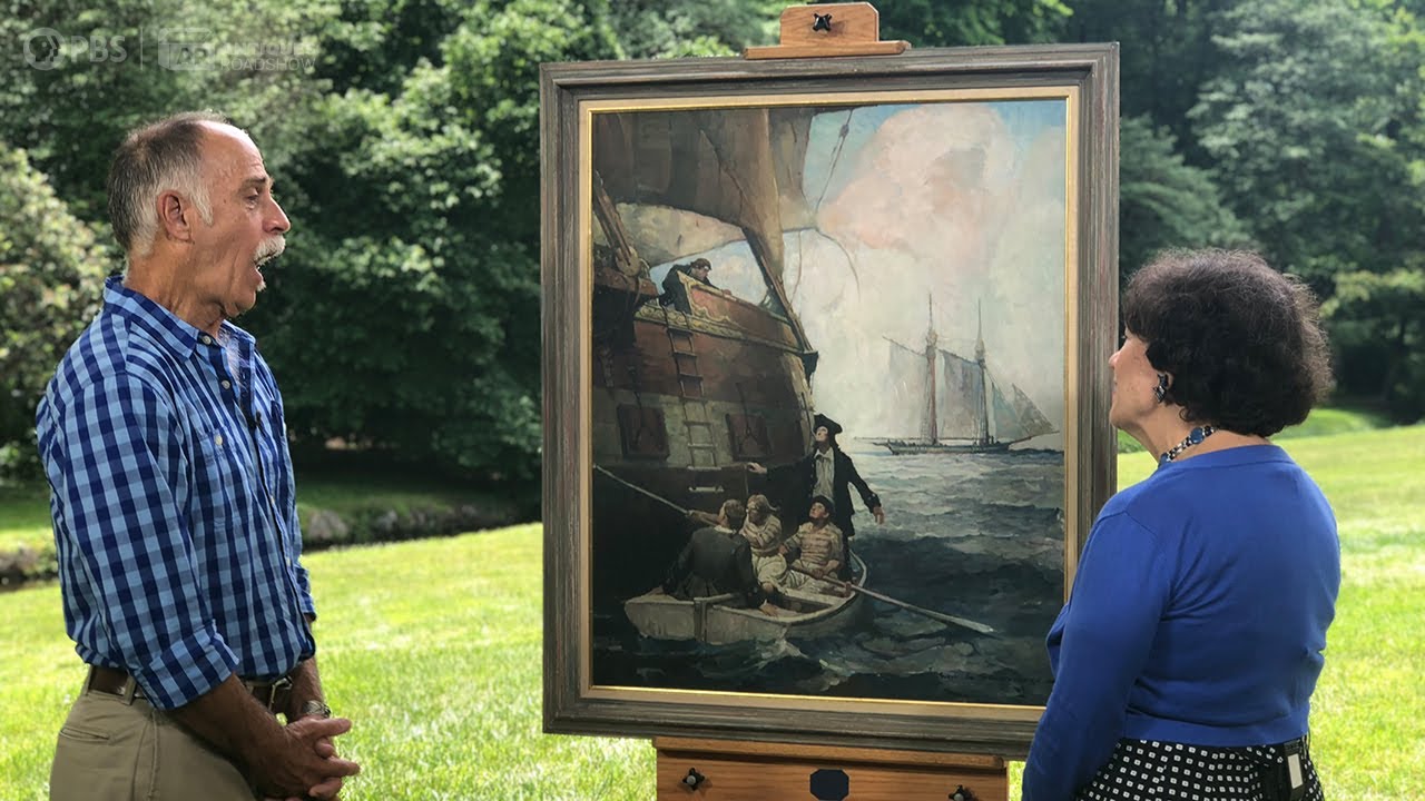 1923 Frank Schoonover Oil Painting Best Moment ANTIQUES ROADSHOW