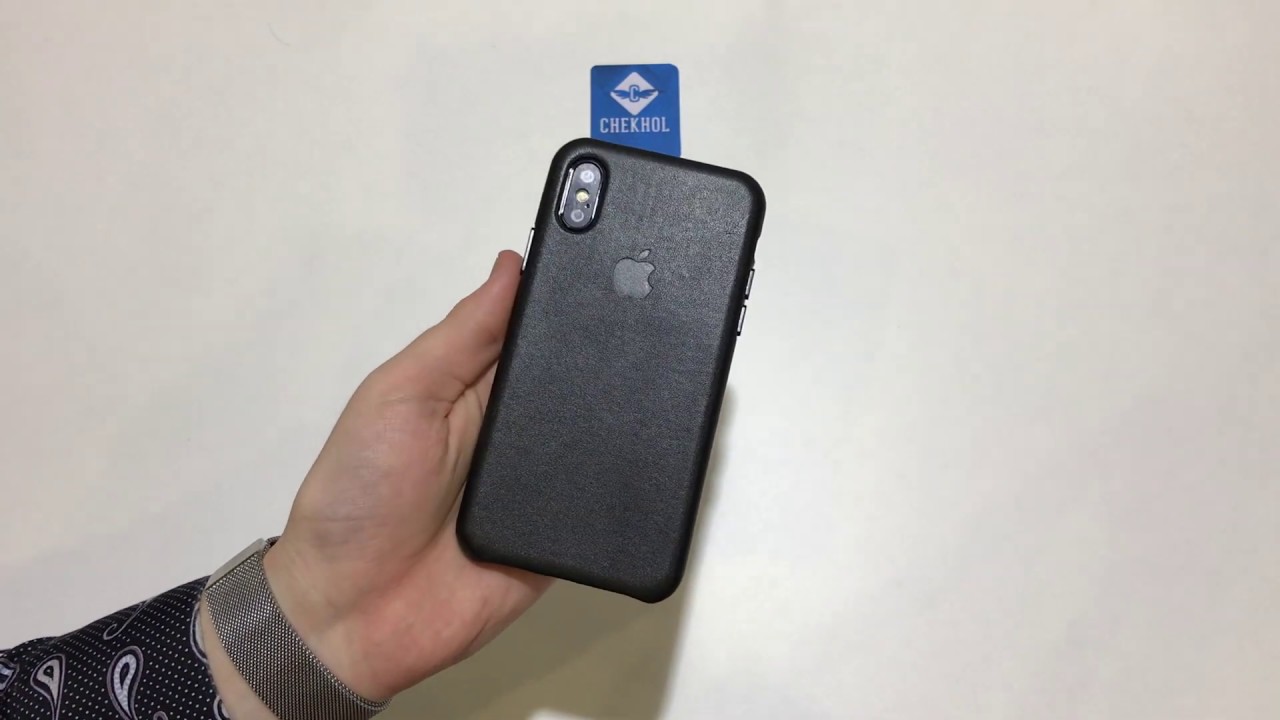Видео Кожаный Чехол Leather Case Black для iPhone X/Xs/Xs Max