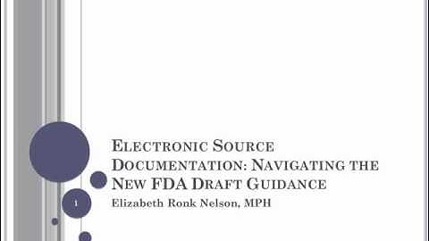 Electronic Source Documentation Trailer