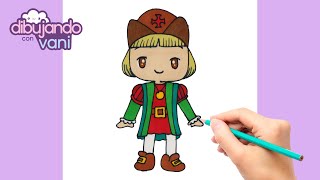 COMO DIBUJAR A CRISTOBAL COLON KAWAII - DIBUJOS FACILES - DIBUJOS DEL DIA  DE LA DIVERSIDAD CULTURAL - thptnganamst.edu.vn