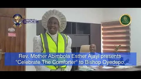 See how Rev Mother Esther Abimbola Ajayi prostrated for Bishop David Oyedepo