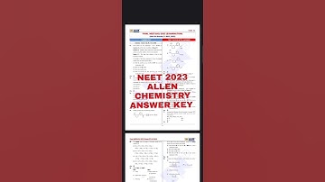 NEET 2023 ALLEN CHEMISTRY ANSWER KEY,, CHECK OUT YOUR ANSWER #neet2023#dream#mbbs#doctor#neet2024
