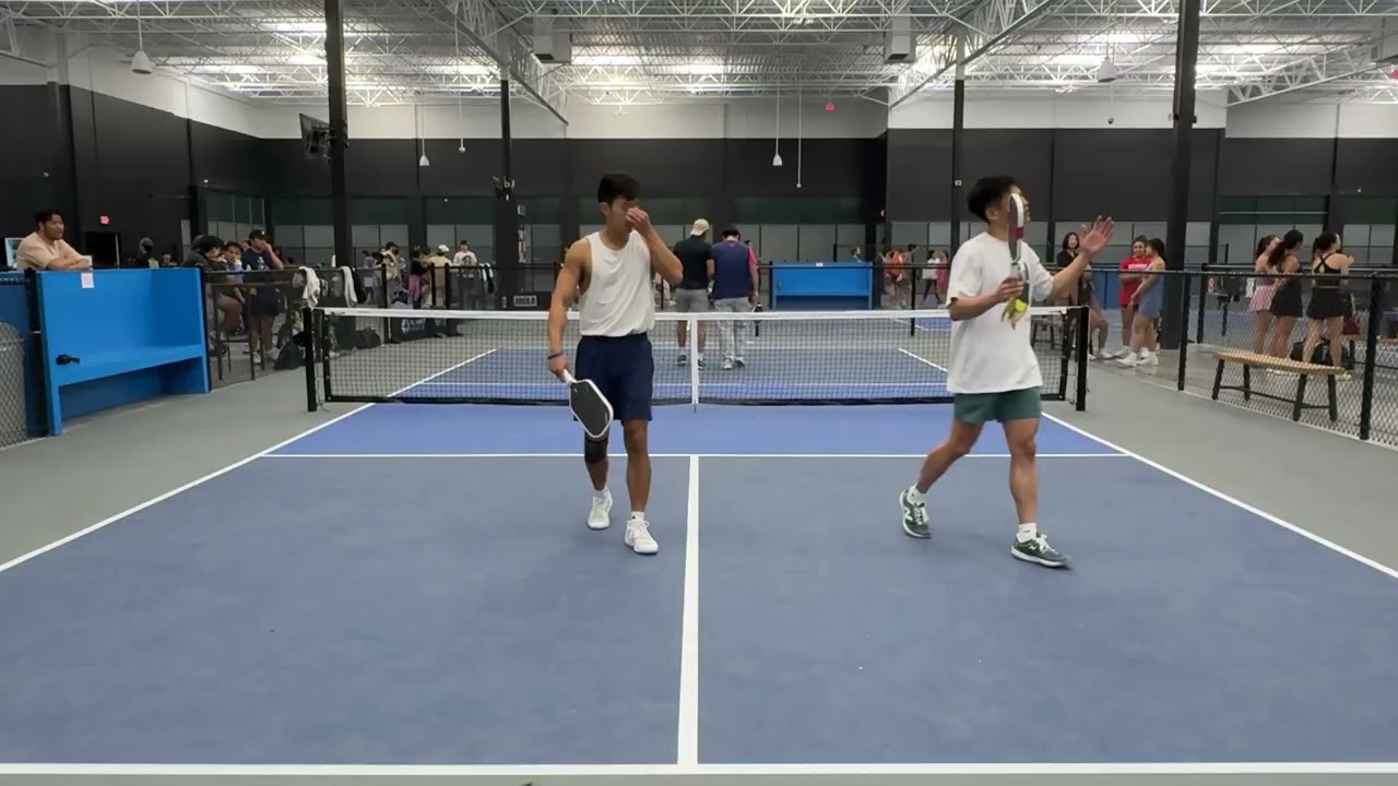 This guy plays heavy left side! (4.5 Pickleball)