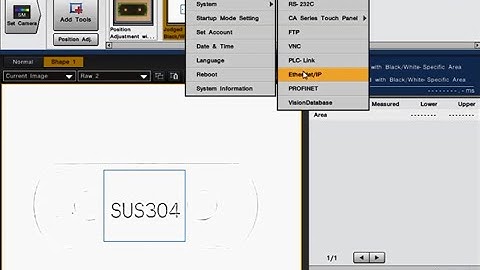 CV-X Machine Vision System: Setting Up EtherNet/IP Communication