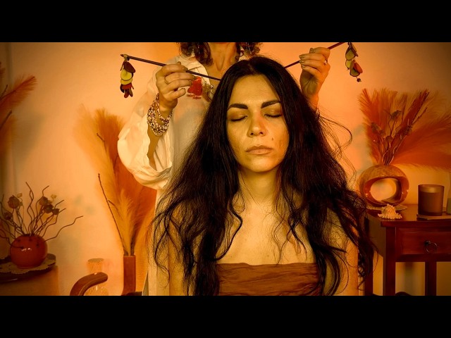 ASMR su Persona Reale ✨ PULIZIA ENERGETICA e MASSAGGIO RILASSANTE a TESTA, Collo e Spalle (Musica)