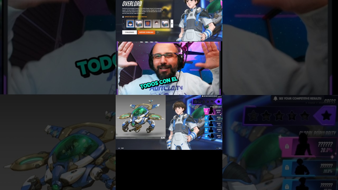 Vota por Overlord para que sea el próximo héroe de Overwatch #meka #ow #monclo