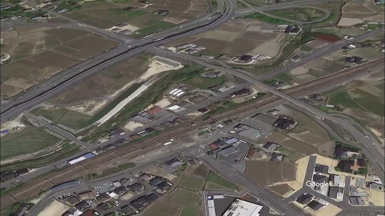 Google Earth 四辻駅(山口県) 山陽本線 YouTube