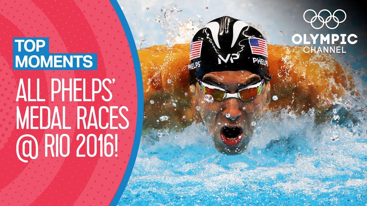 ALL Michael Phelps' Olympic Medal Races from Rio 2016 | Top Moments