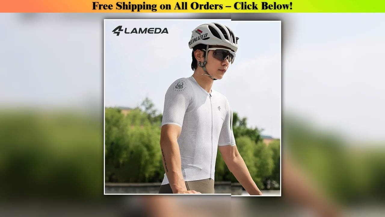 LAMEDA Pro Cycling Short Sleeve Jersey Men Breathable Quick-Dry Bike Clothing MTB Cycling Jersey