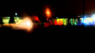 Diesel Ford vs Gasser Chevy tug of war + 4 wheel burnout.