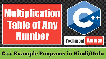 C++ Program to Print Multiplication Table of a Number | C++ Example Programs #28