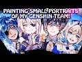 Painting my Genshin Impact Team! |Watercolours|