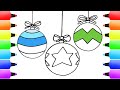 GLITTER Christmas Balls - Cute Christmas Drawings and Decorations for Kids