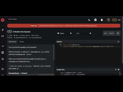 Codewars | A Needle in the Haystack | Python 8 kyu
