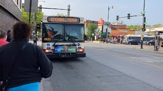 CTA Bus Ride 82 Kimball/Homan From Lawrence/Kimball To North Ave New Flyer D40LF 2008 #1666 5/18/23