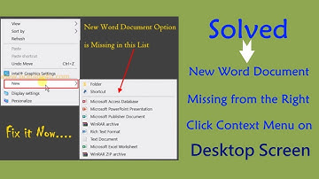 Restore Missing Word Worksheet to the Desktop Right click Context Menu #technolap87 #msoffice