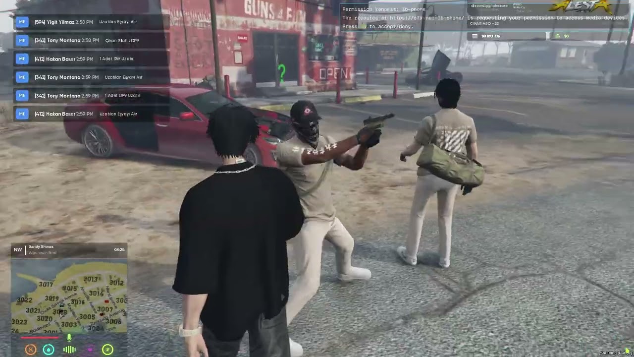 alesta rp silahcıyla kavga (silah çekti) (çok riskli oldu!!!!)