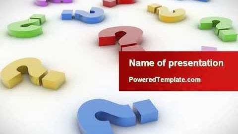 Question Marks In Various Colors PowerPoint Template by PoweredTemplate.com