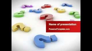 Question Marks In Various Colors PowerPoint Template by PoweredTemplate.com