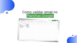 How to validate emails | Google Sheets