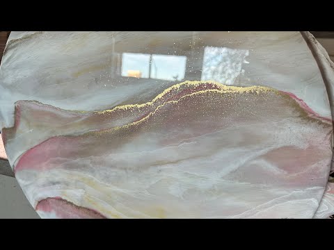 Pink Quartz Marble with Resin #ResinCountertop #ResinTableTop