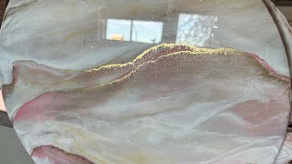 Pink Quartz Marble with Resin #ResinCountertop #ResinTableTop