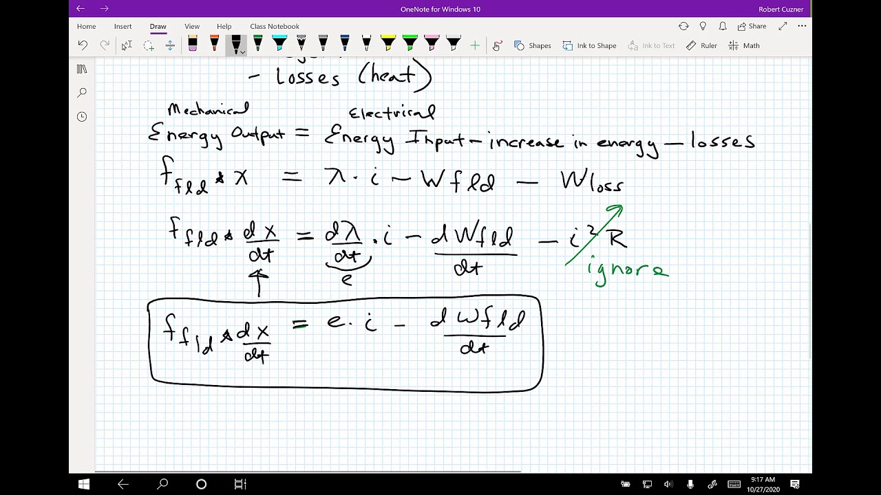 Electromechanical Energy Conversion Principles