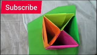 Make a simple and beautiful pen holder with coloured paper, which can hold a lot of pen.