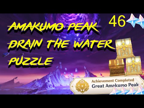 Amakaumo Peek |Drain the water puzzle | seirai island | underground puzzle| Inazuma|(genshin Impact)