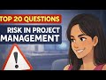 Top 20 Questions On Risk in Project Management In Telugu | Most Asked Risk Interview Questions |