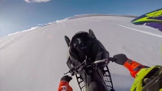 Epic Snowmobile Wheelie Back Country Snowmobiling in Wyoming