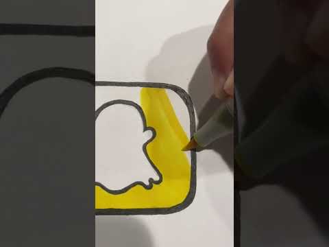 Coloring The Snapchat Logo But With Ohuhu Markers! Shorts Art Snapchat