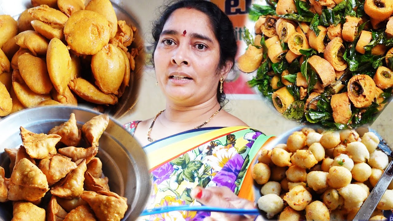 17 Years Old Famous Aunty Bajji Bandi at Madhura Nagar - Hyderabad | Yummy Evening Snacks | Tiffins | Street Food Zone