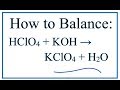 Balancing Chemical Equations Concepts