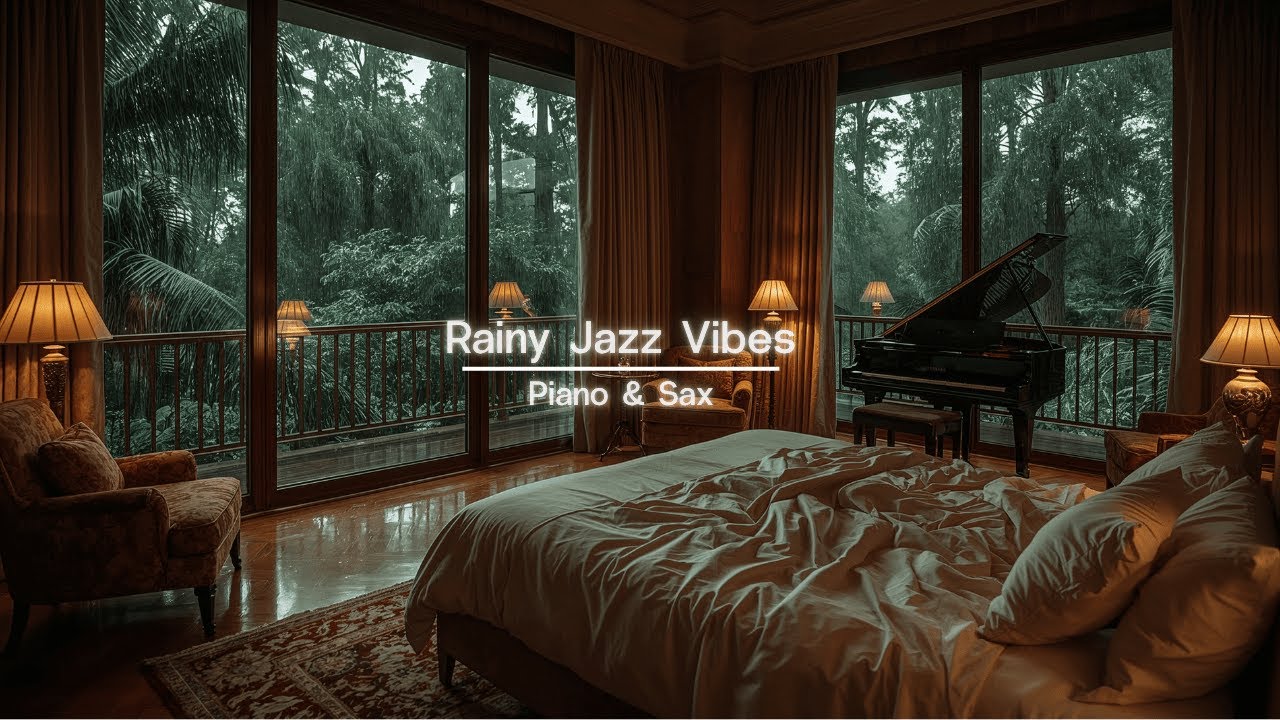 Rainy Jazz Vibes - Piano & Sax | Background Music for Relaxation | Vol. 8