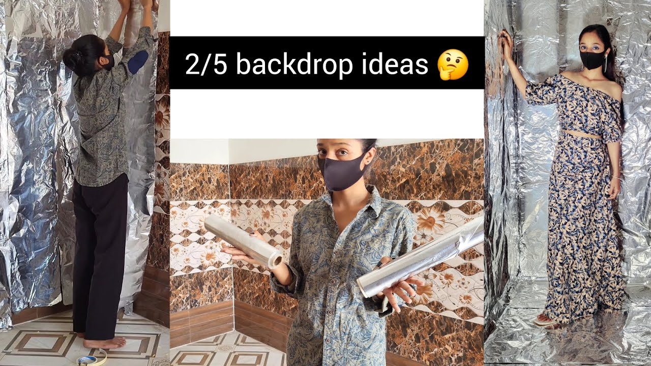 Self made backdrop at home day 2/diy backdrop ideas/khushi tomar
