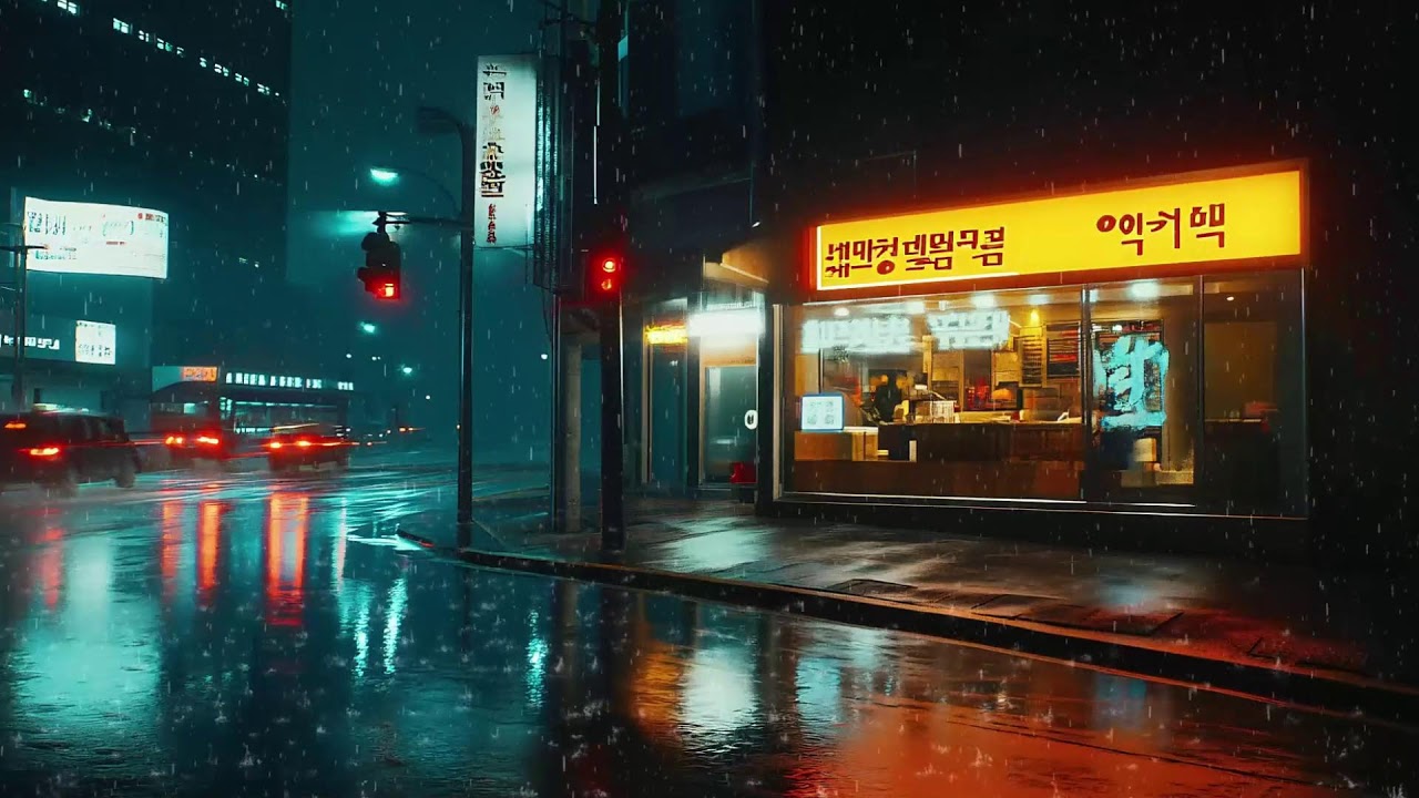 Rain Falling Outside the Window 🌧️ | Calm Lofi Music