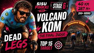 SISU PINKKI Stage 6 on Zwift | Can I Survive the Final Volcano KOM with Dead Legs?
