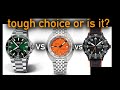 DOXA Sub 300 vs Oris Aquis Green vs Damasco