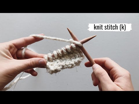 Knit Stitch (k) | Continental Style