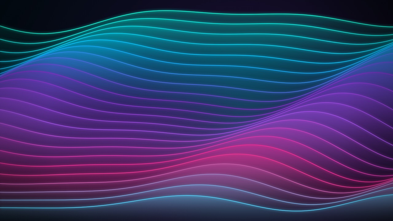 Calm Neon Waves 4K Loop • 4 Hours Silent Ambient Screen Saver for OLED ...