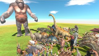 巨大ゴリラ vs すべての生き物がキングコングすぎてやばい【 Animal Revolt Battle Simulator 】 screenshot 5