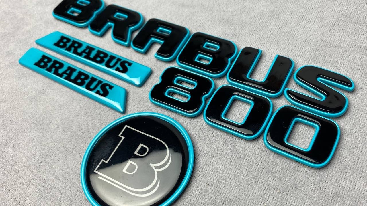 G wagon Brabus 800 Blue Emblem Logo Set New style for Mercedes G