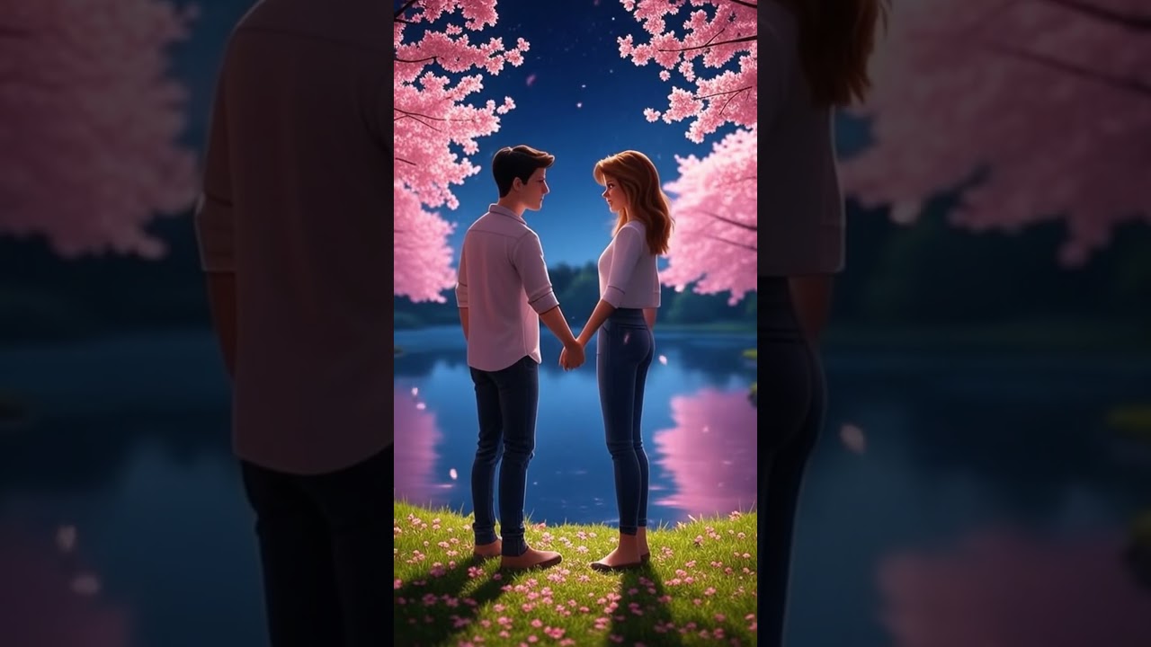 Romantic Rain Love Story | Cute Cartoon Couple Moment in Rain 🌧️❤️ 