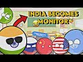 India becomes monitor  funny countryballs in school  crazy mapping