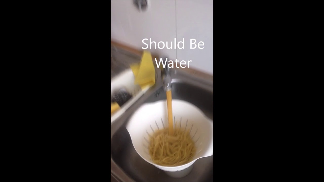 Pasta from the tap Should Be Water YouTube